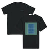 T-shirt featuring a graphic of a tennis player serving at the US Open