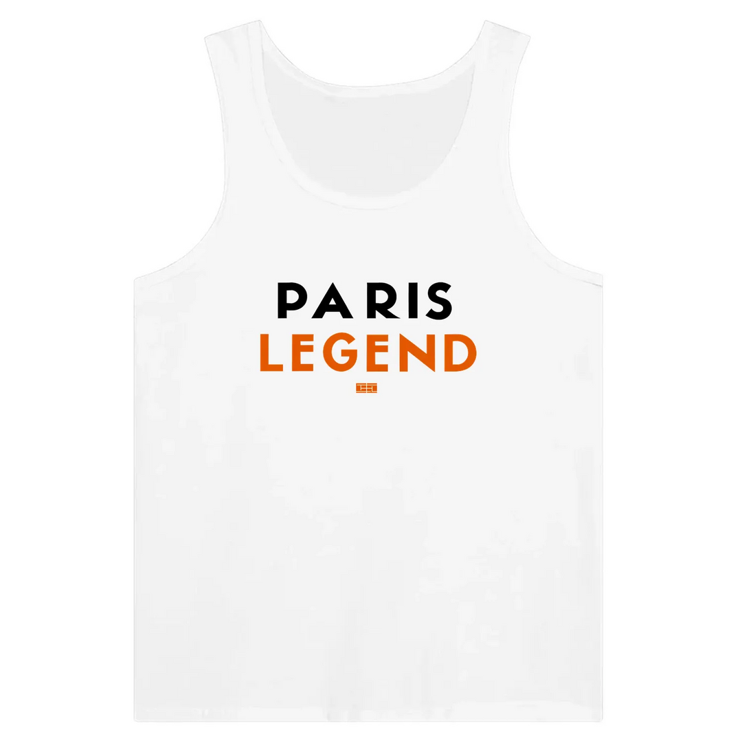 Tank top featuring a graphic of a tennis player in Paris