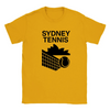T-shirt featuring a graphic of tennis players in Sydney