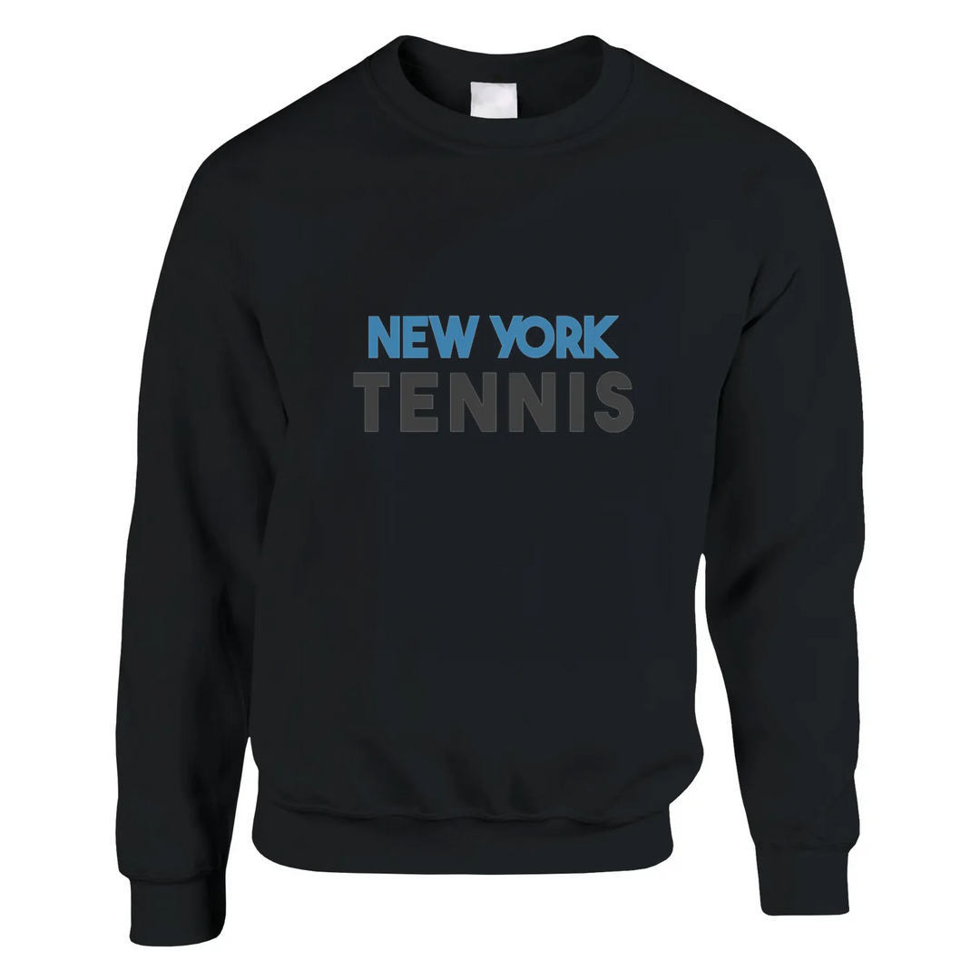 Unisex sweater with a graphic of a tennis player in New York