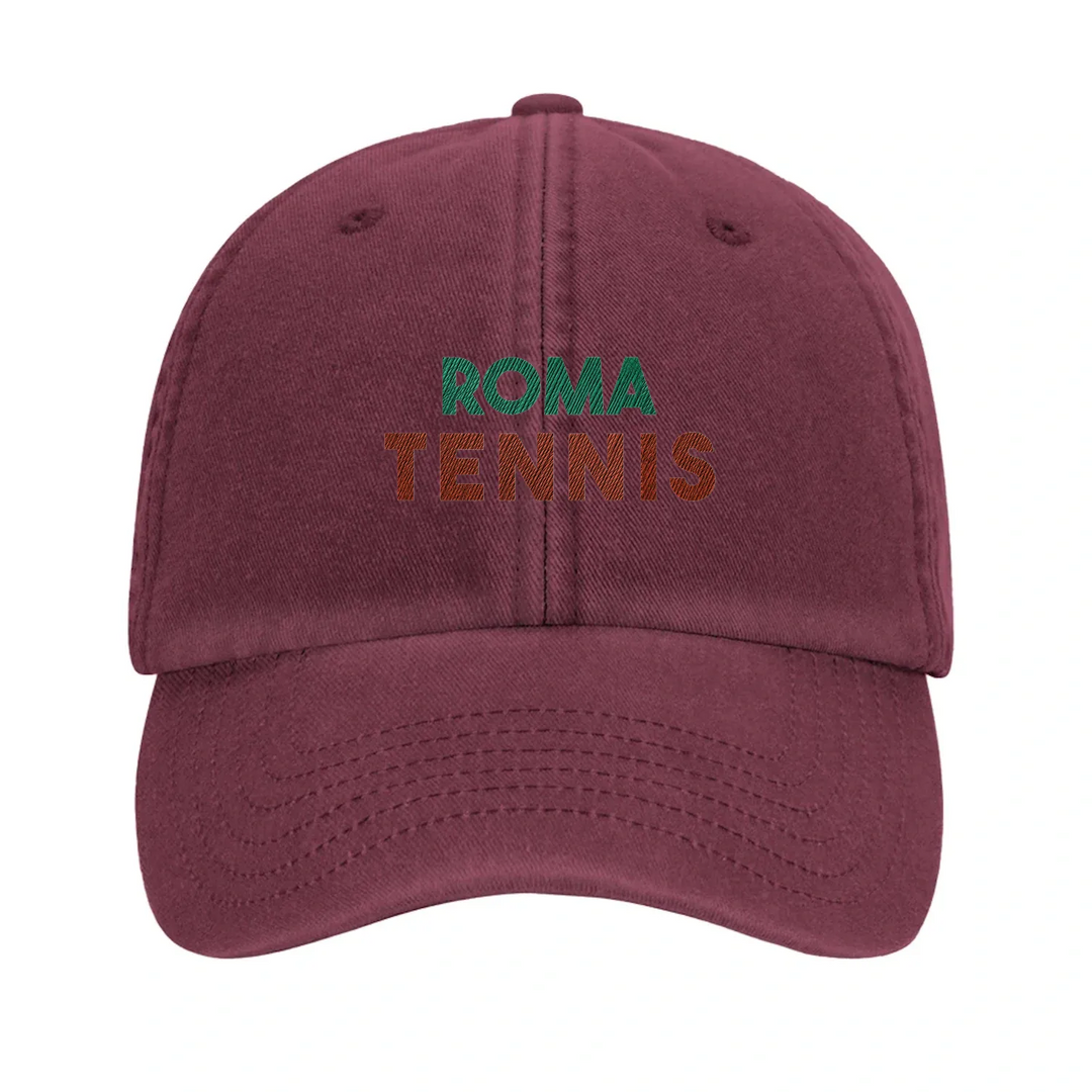 Czapka z haftem z vintage'owym wzorem Roma Tennis i logo