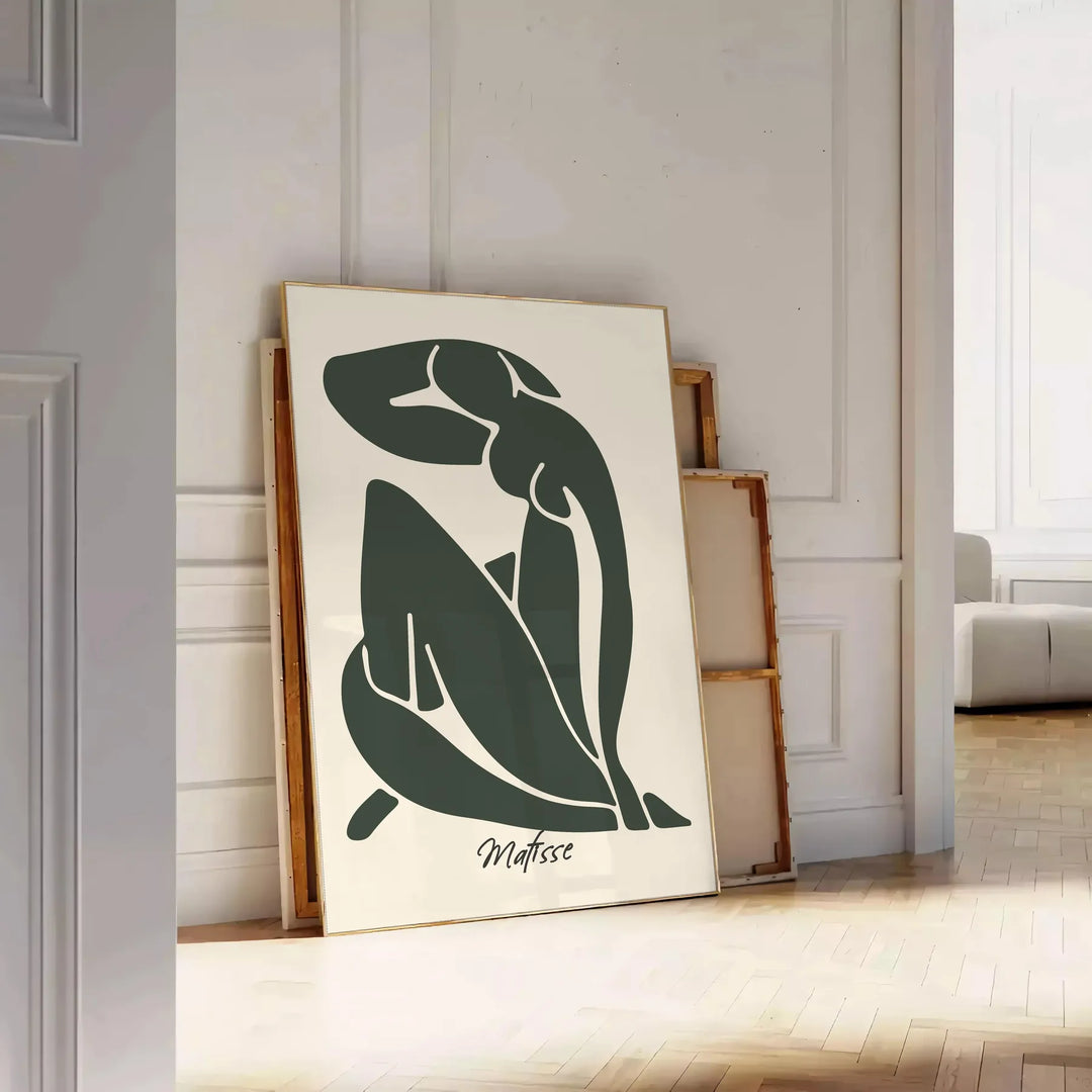 Blue, white and gray Matisse Blue Nude II cutout poster
