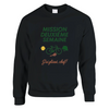 Sweater featuring a graphic print of tennis elements and the text Mission 2ème Semaine