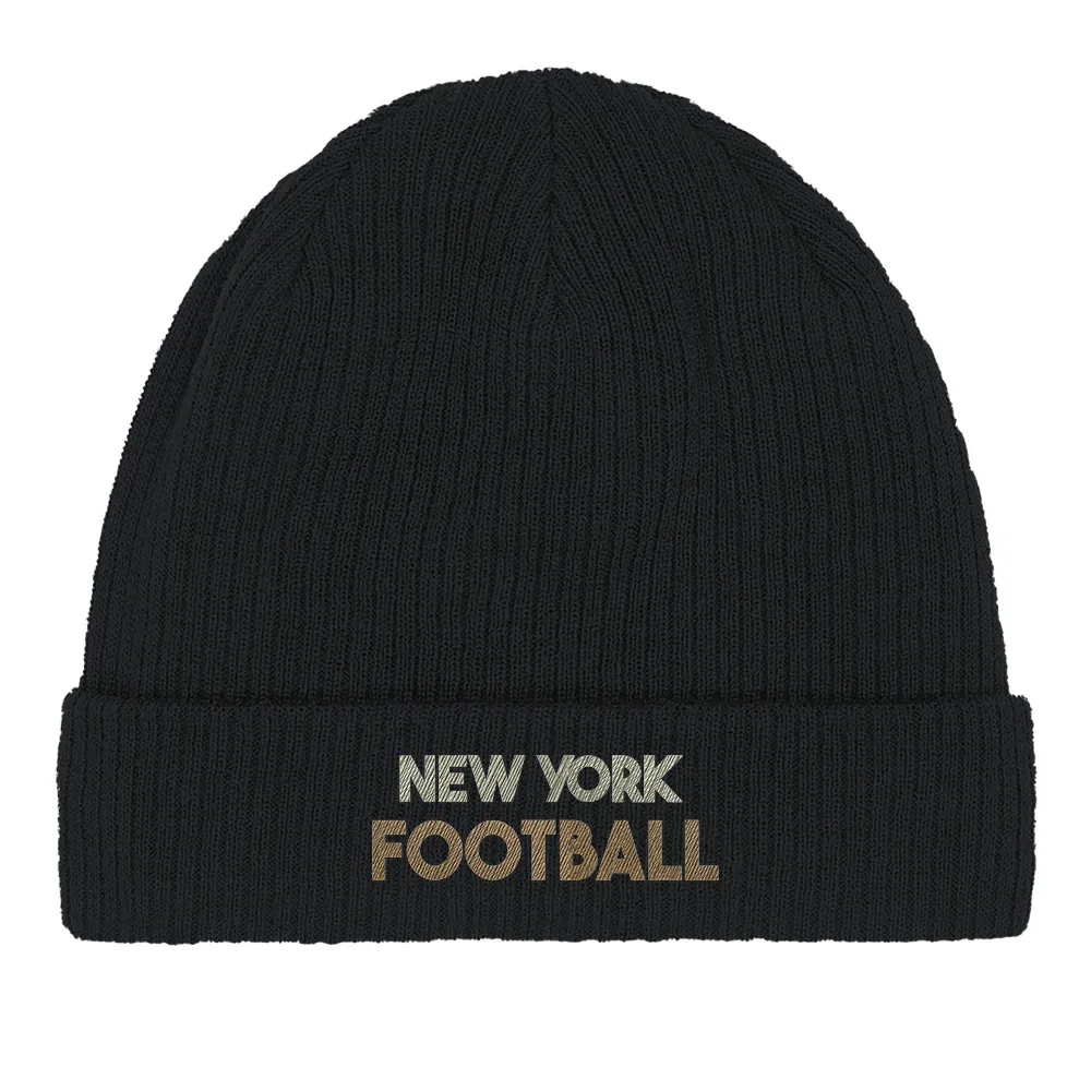 Beanie featuring an embroidered New York Football graphic