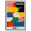Affiche authenticité style Bauhaus 1923 formes colorées emblématiques vert gris dimensions 30x40 cadre unique intemporelle