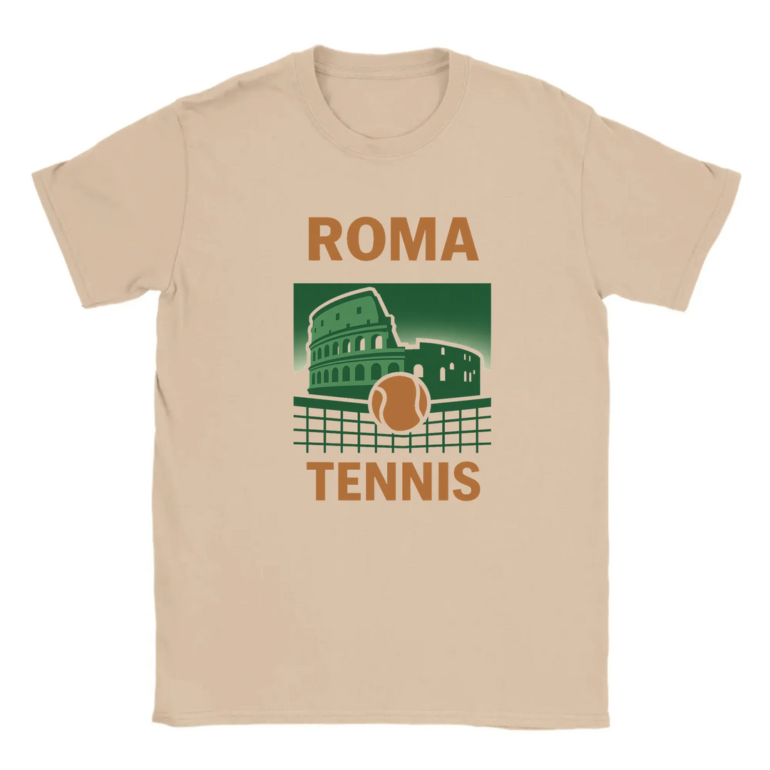 T-shirt featuring a graphic of a tennis player in action