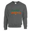 Crewneck sweater featuring a graphic print of a tennis player in Paris