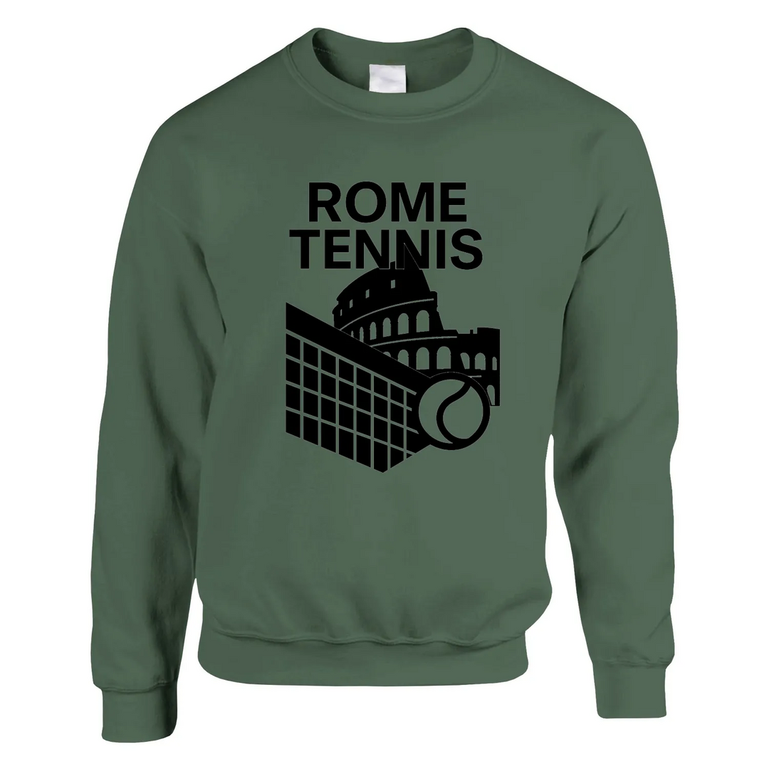 Sweater featuring a graphic of tennis players in Rome