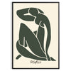Blue, white and gray Matisse Blue Nude II cutout poster