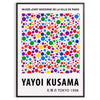 Design astratto a pois rossi e gialli di Yayoi Kusama