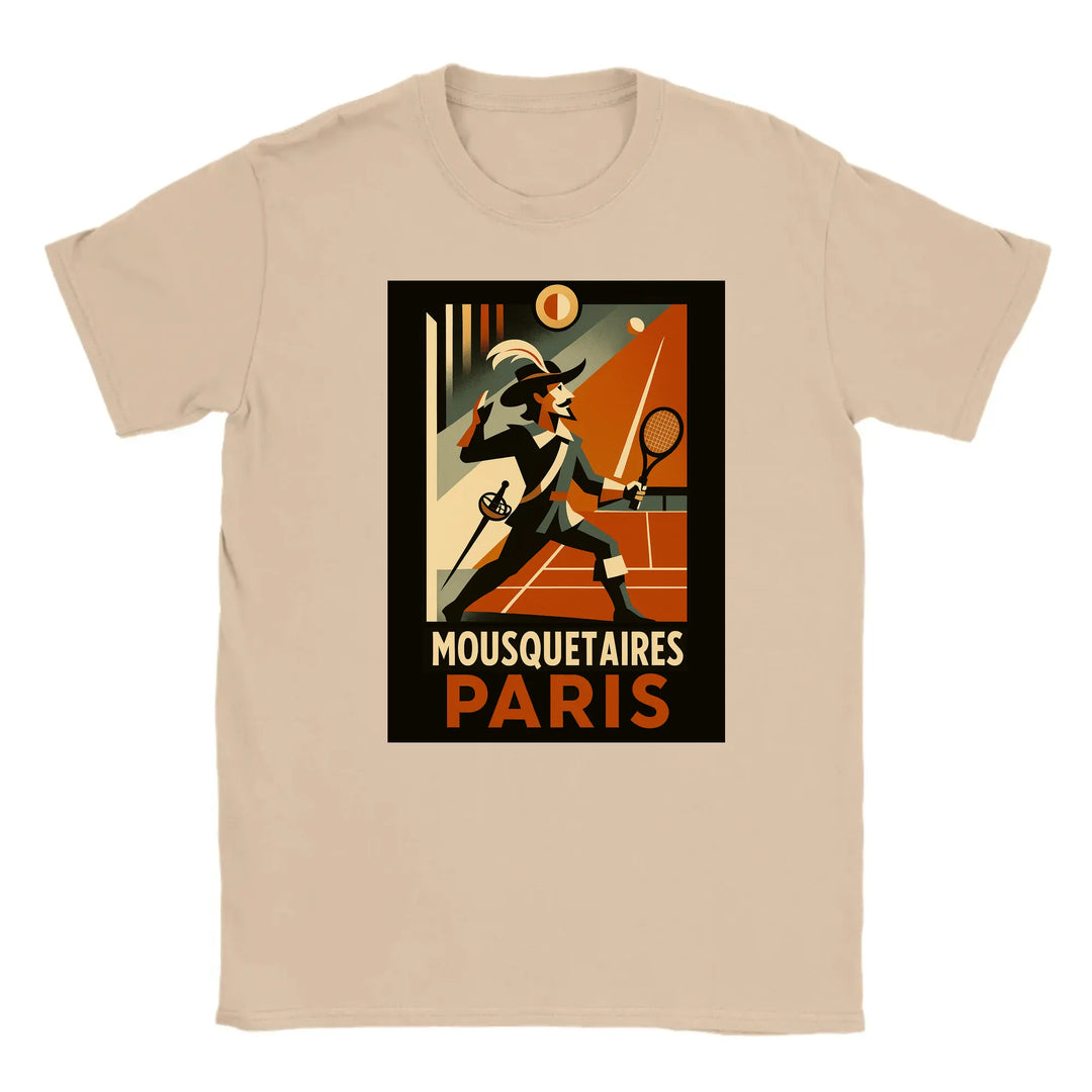 Koszulka z klasycznym logo vintage Mousquetaires Paris tenis