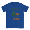 T-shirt featuring a graphic of tennis players in Melbourne