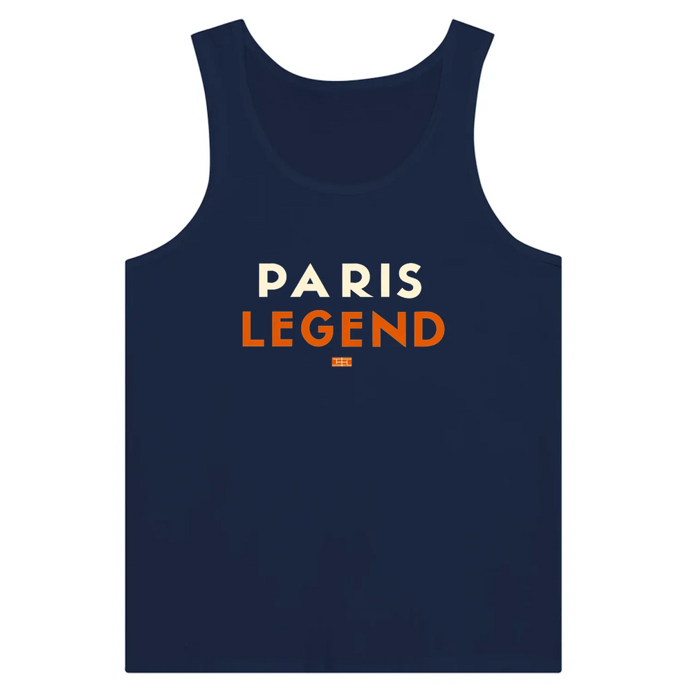 Tank top featuring a graphic of a tennis player in Paris