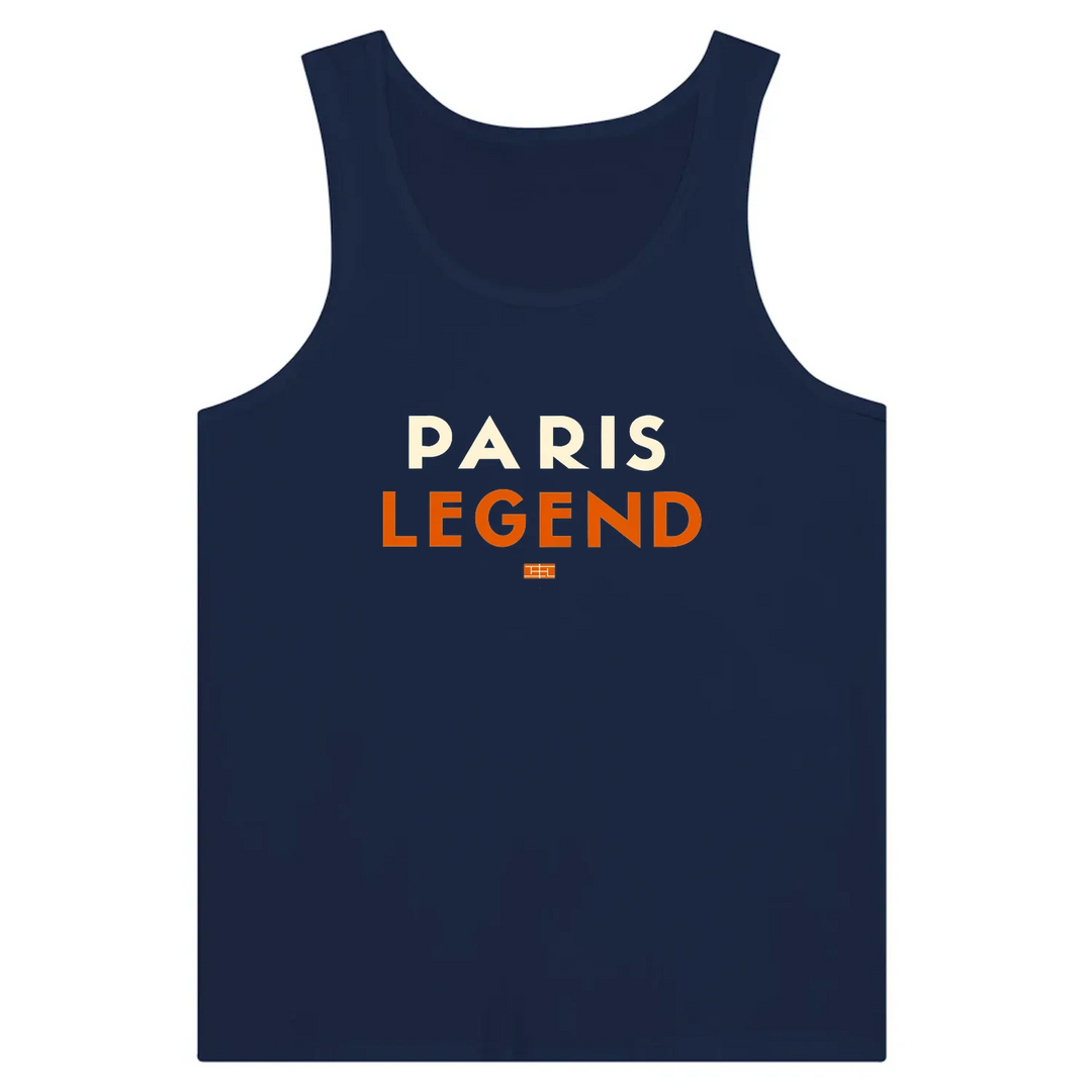 Tank top featuring a graphic of a tennis player in Paris