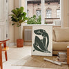Abstract figure in blue tones with gray and white accents by Matisse