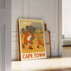 T-shirt featuring a playful elephant playing rugby in Cape Town