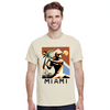 T-shirt featuring a tennis player in action against a Miami skyline