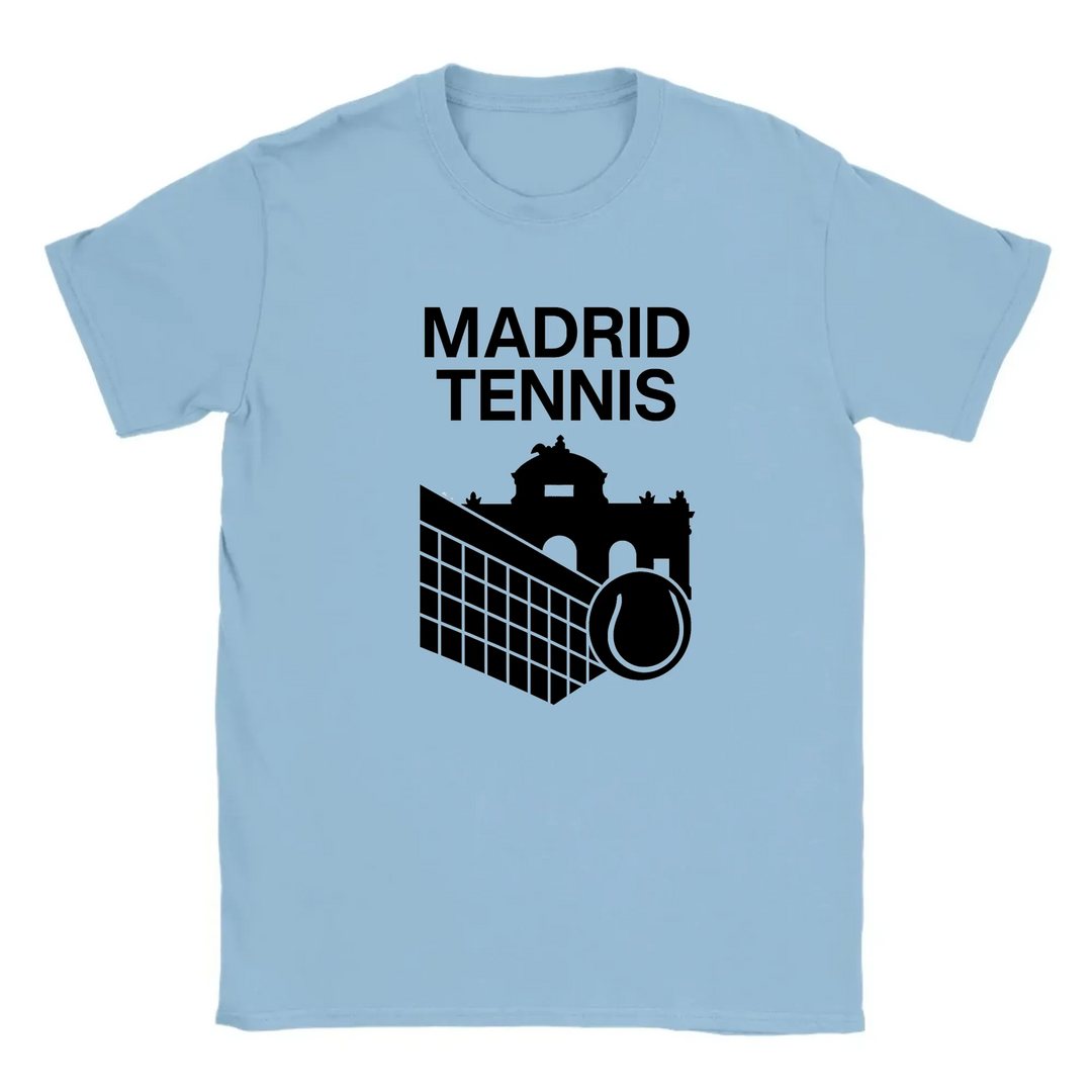 T-shirt featuring a graphic of a tennis player in action