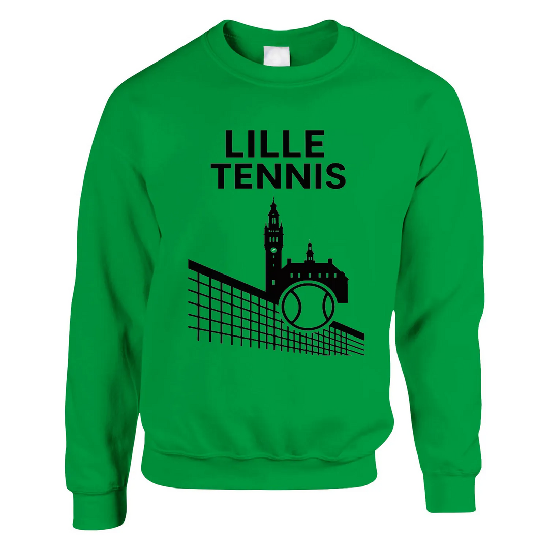 Unisex sweater featuring a graphic print of Lille Tennis