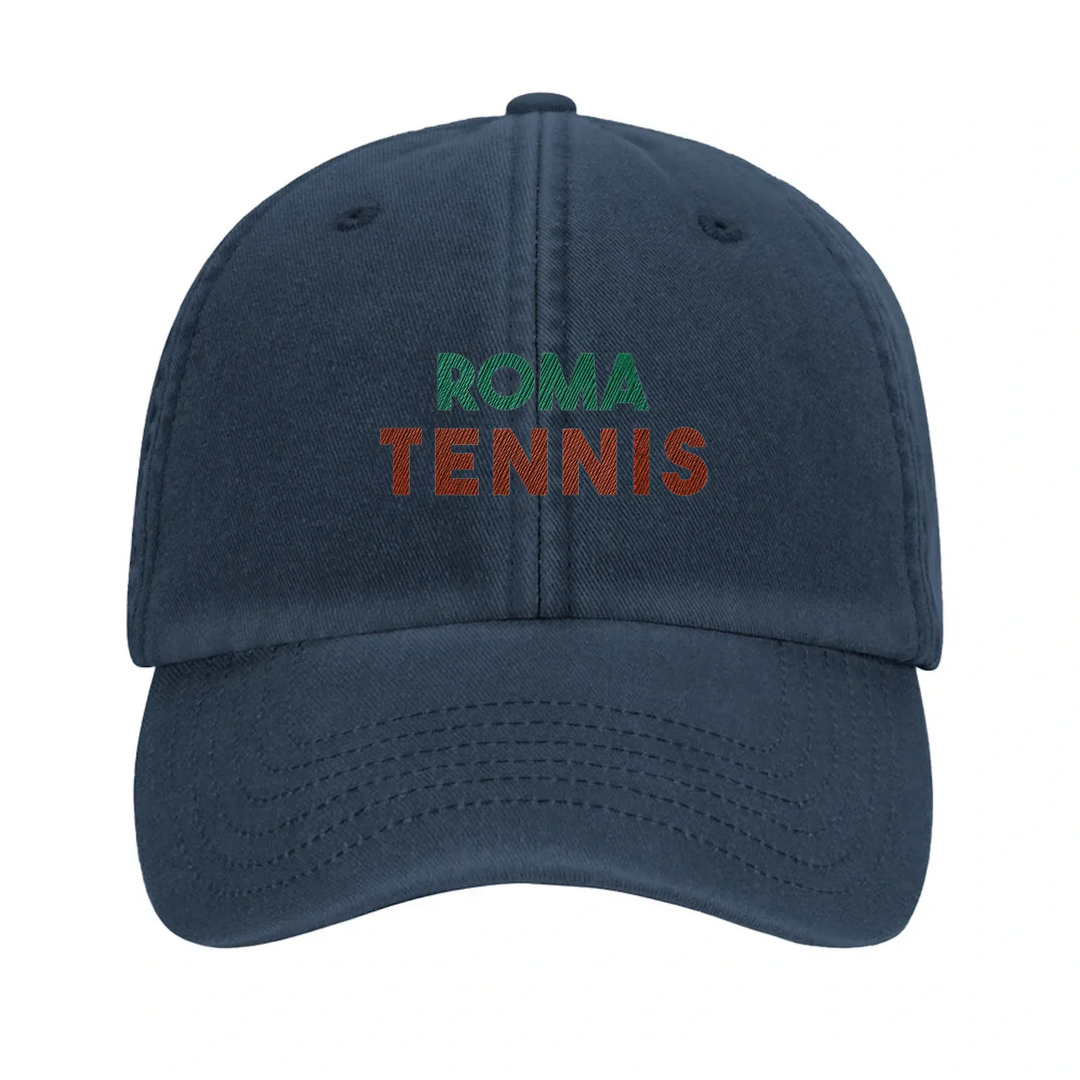 Czapka z haftem z vintage'owym wzorem Roma Tennis i logo