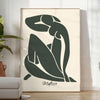 Blue, white and gray Matisse Blue Nude II cutout poster