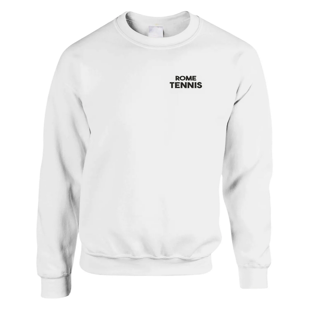 Unisex sweater featuring an embroidered Rome Tennis logo in a classic design