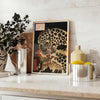 Utagawa Hirokage tiger ukiyo-e poster in gray and green