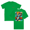 T-shirt con una grafica dinamica di basket in colori vivaci