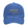 Embroidered cap featuring a vintage New York Football 1 design