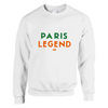 Crewneck sweater featuring a graphic print of a tennis player in Paris