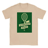 T-shirt featuring a graphic of a tennis racket and Wimbledon logo