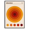Bauhaus poster showing orange circle with red and gray geometric design