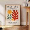Poster showing Matisse Papiers Découpés green and orange cut-paper collage