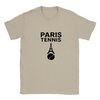 T-shirt featuring a graphic of a tennis player in Paris