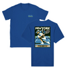 T-shirt featuring a graphic of a tennis player in action against a New York skyline