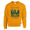 Casual sweater featuring a graphic print of 'New York Tennis' text