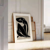 Figura ritagliata in blu, arancione e grigio di Matisse