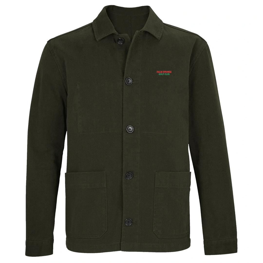 Embroidered jacket featuring the Palm Spring Golf Club logo on the chest