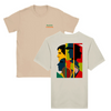T-shirt featuring a graphic of a tennis tournament scene