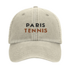 Embroidered cap featuring a vintage Paris Tennis 2 logo design