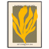 Poster showing Matisse white and orange cut-paper abstract composition