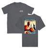 T-shirt featuring a graphic of a basketball and New York skyline