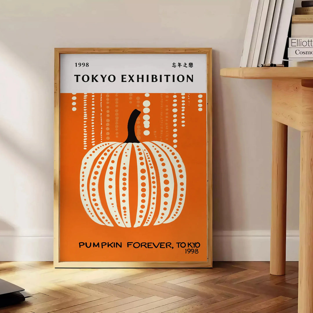 Citrouille en noir et vert de Yayoi Kusama avec des pois