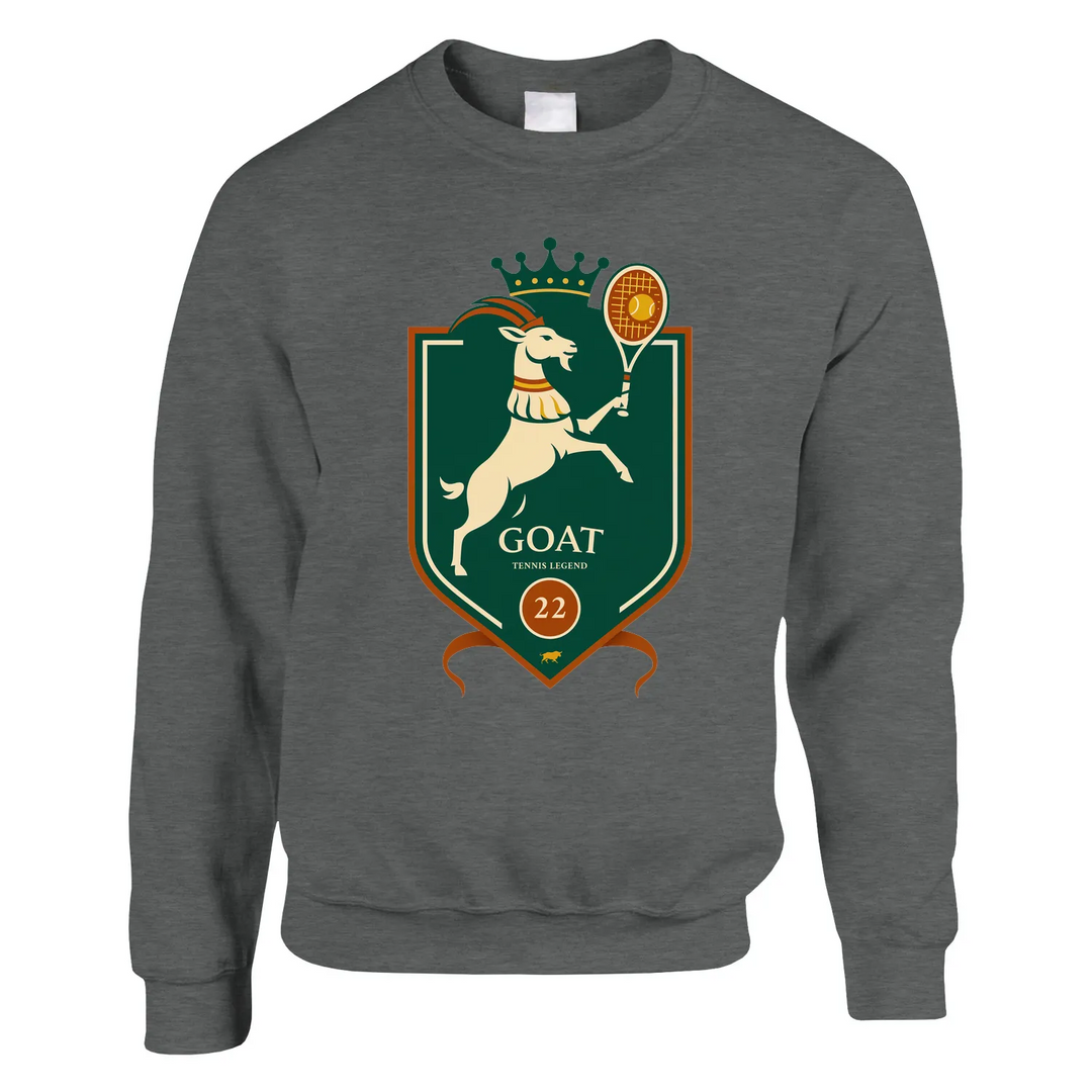 Unisex sweater featuring a graphic of Rafael Nadal playing tennis