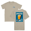 T-shirt med en grafik av en Pastis-cocktail och texten Marseille