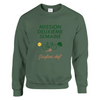 Sweater featuring a graphic print of tennis elements and the text Mission 2ème Semaine