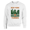 Casual sweater featuring a graphic print of 'New York Tennis' text