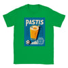 T-shirt featuring a graphic of a Pastis cocktail and Marseille skyline