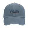 Embroidered cap featuring a vintage New York Tennis logo