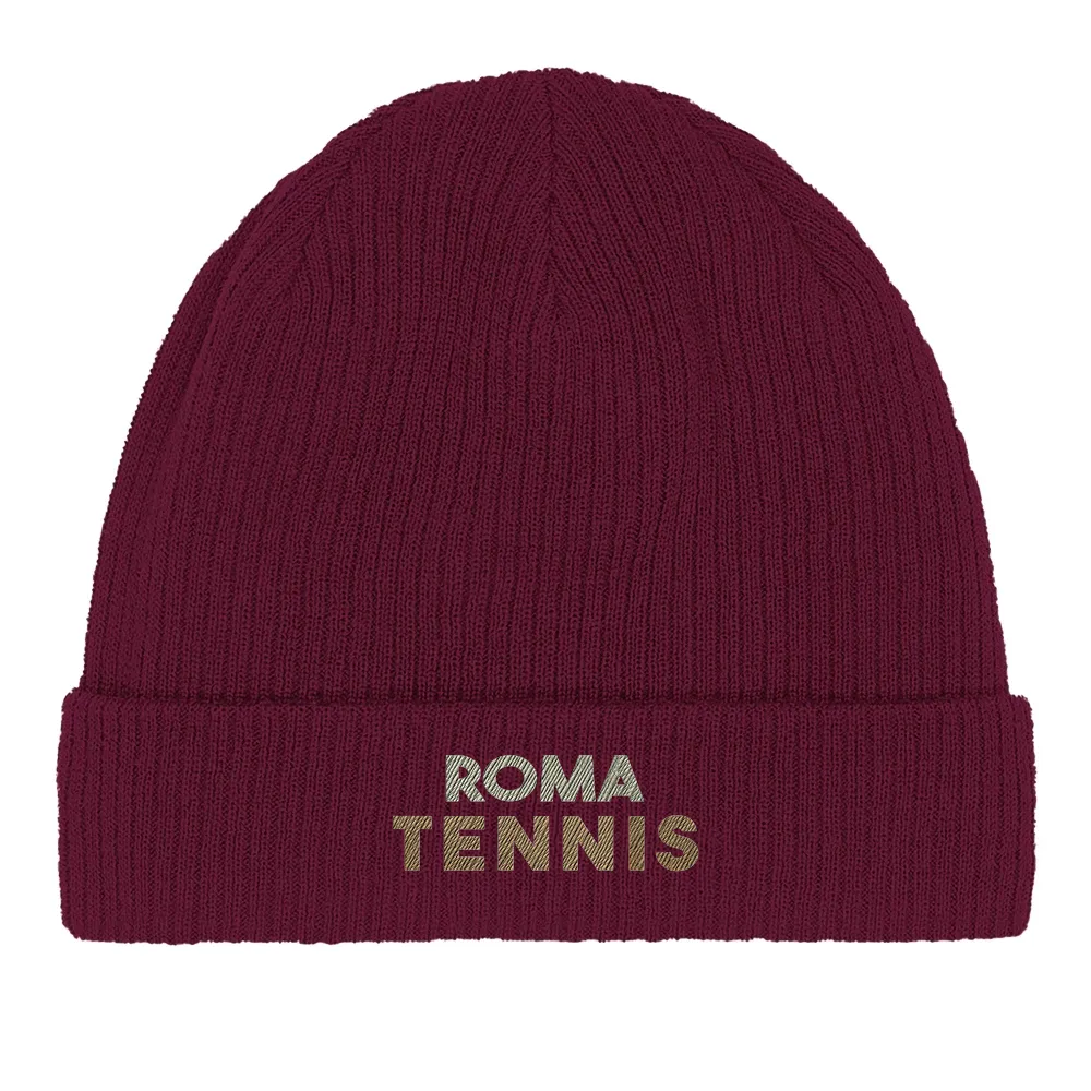 Embroidered beanie featuring the Roma Tennis 2 logo design